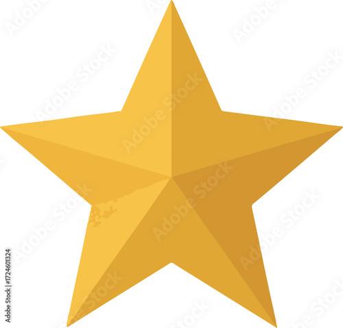 Golden star illustration perfect for awards and achievements.