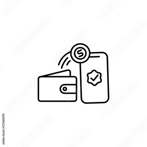 Money Finance Business Line Icon