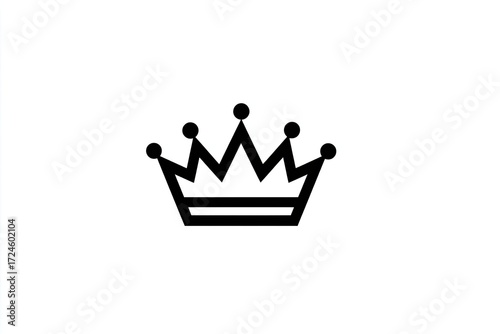 Simple black crown graphic on white background (1)