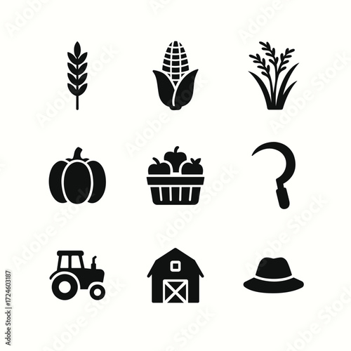 Harvest Silhouette Icons