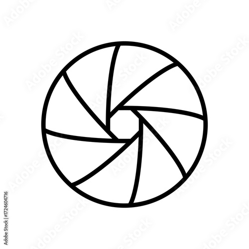 Aperture icon vector design templates simple and modern concept isolated on white background