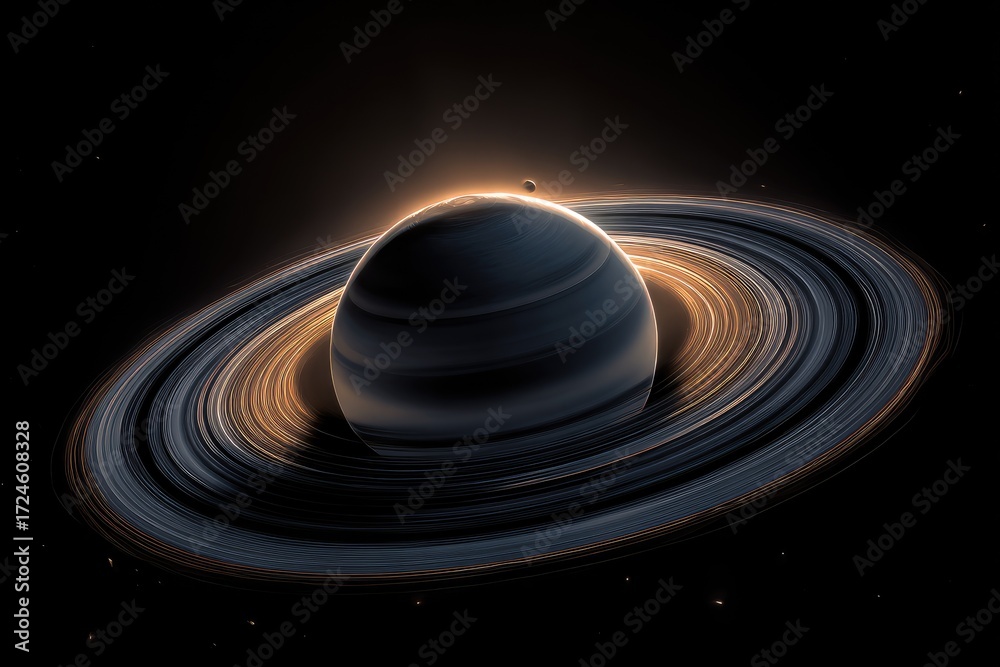 Fototapeta premium Saturn, rings, space, planets, cosmic