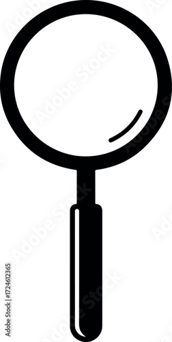 Magnifying glass icon for search and investigation purposes.