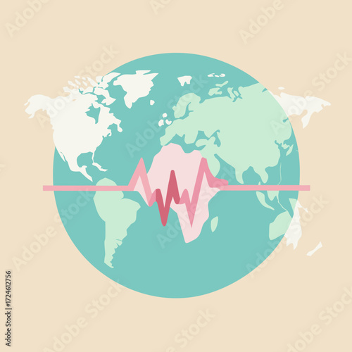 Global seismic activity and earthquakes across continents
