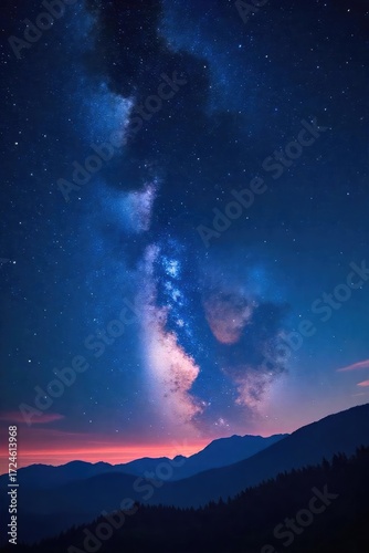 Stunning vista of a night sky brimming with countless stars, a breathtaking celestial panorama perfect for dreamy backgrounds and space-themed projects , dark, calm