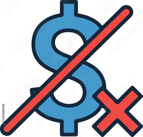No Cost Concept Depicting Financial Freedom and Zero Expenses.