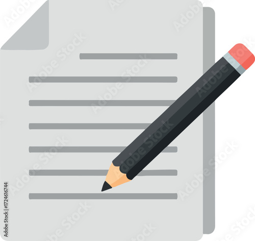 Pencil and paper document for writing and note taking.