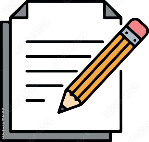Pencil and paper document for writing and note taking 1.
