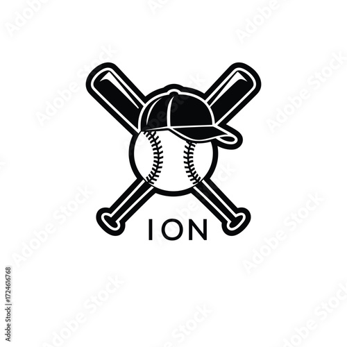 ION Modern Sports Company logo. ION Baseball Company design for entrepreneur and business. ION Team Branding best icon. 
