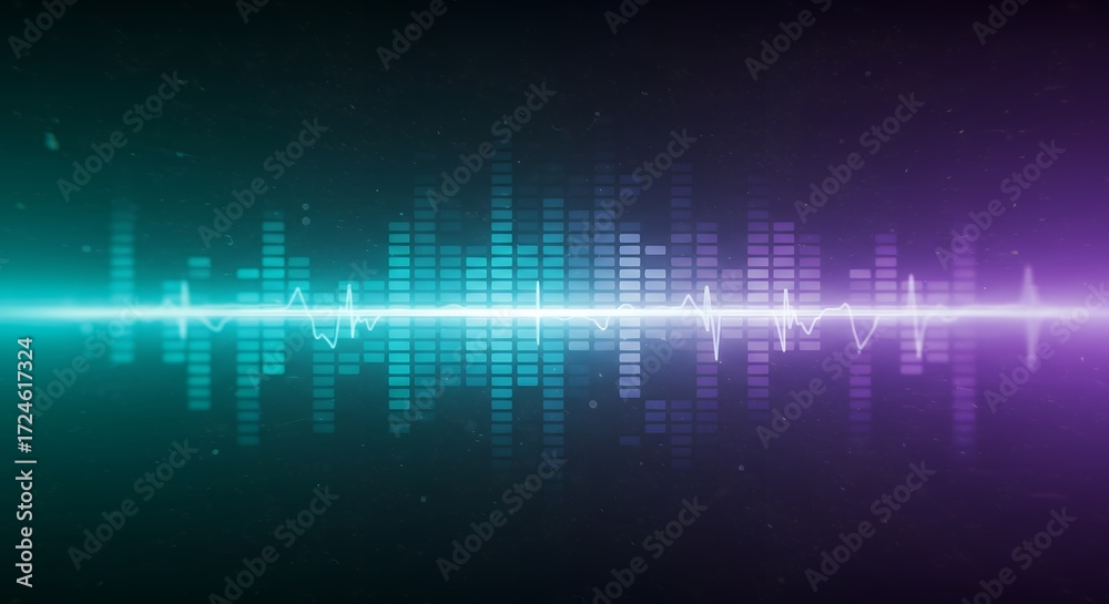 Fototapeta premium Abstract sound waves graphic design