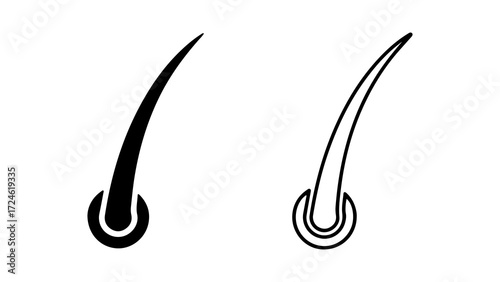 Two Different Hair Shaft Illustrations.