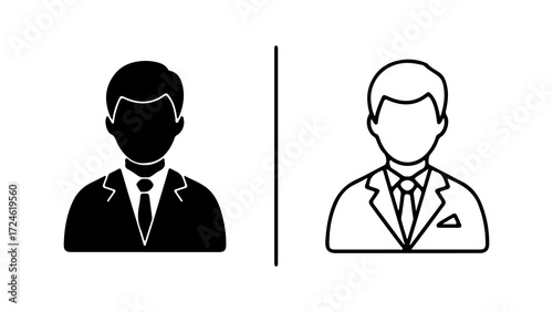 Two distinct male avatar icons representing business professionals.