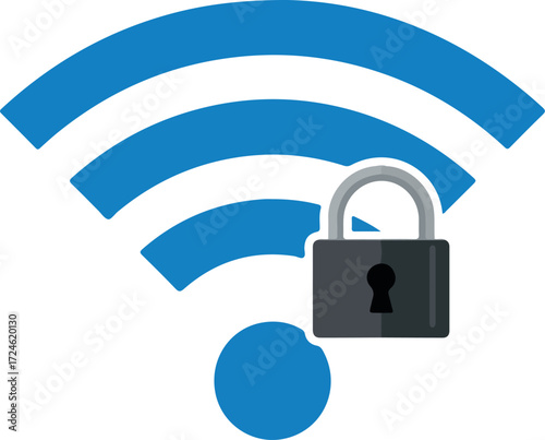 Secure WiFi Connection Symbolizing Network Security and Protection.