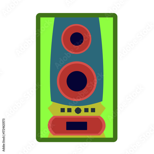 Colorful traffic light illustration with vibrant background, symbolizing road safety and navigation