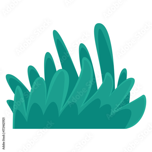 Vibrant green foliage with smooth, curved leaves against a clean white background