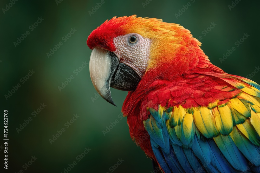 Fototapeta premium Close-up of a vibrant macaw