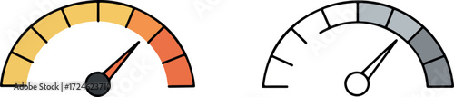 Two gauges showing different levels of measurement and indication.