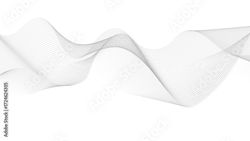 Abstract wave element for design. Digital frequency track equalizer. Stylized line art background. Vector illustration. 