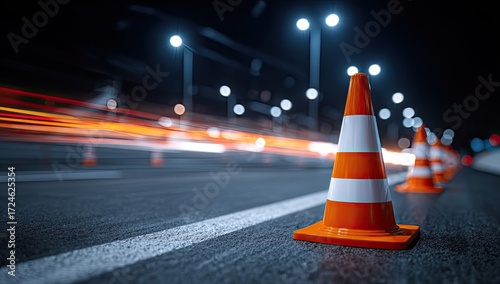 Night road closure cones (1)