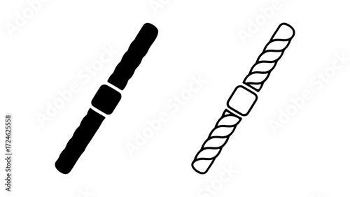 Two versions of a tricep rope for gym equipment.