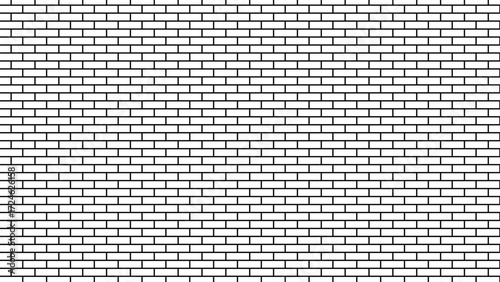 White brick blank home wall texture copy for space panorama white tiles, black ceramic tiles wallpaper. white brick wall used for background.