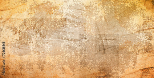 Old paper. Marble. Stone. Beige watercolour texture for cards, flyers, poster, banner. Stucco. Wall. Brushstrokes and splashes. Painted template for design.Background concrete old paint wall, Texture 