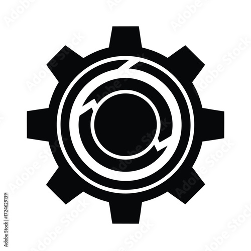 Animated Gear Rotation Icon