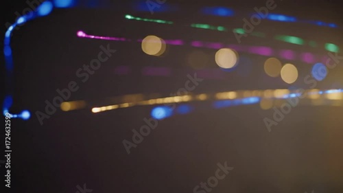 Abstract colorful light trails