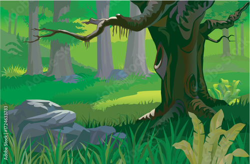 Forest Landscape vector 1.eps