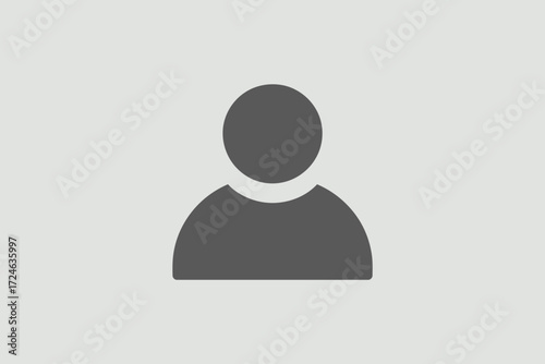 Simple silhouette of a person against a neutral background