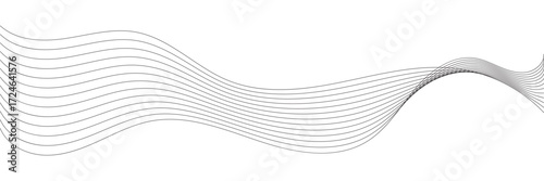 abstract black wave line background, design with flowing lines on white background, Wave with connecting dots and lines on a dark background.