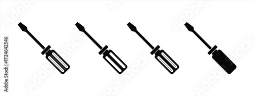 screwdriver set icon. tool icon. vector illustration