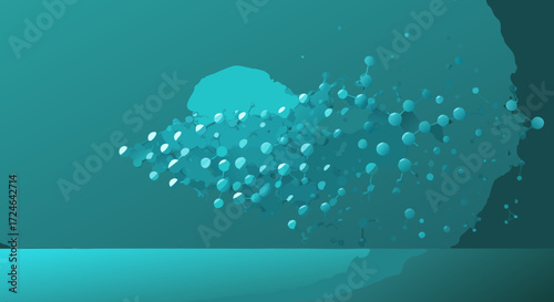 Abstract Molecular Composition: An artistic depiction of intricate molecular structures against an abstract backdrop, evoking a sense of scientific exploration and the microscopic world.