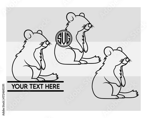 Quokka Silhouette, Quokka Svg, Animal, Australian Wildlife clipart, quokka outline, quokka cute Svg, Quokka Png, Quokka Svg Images,