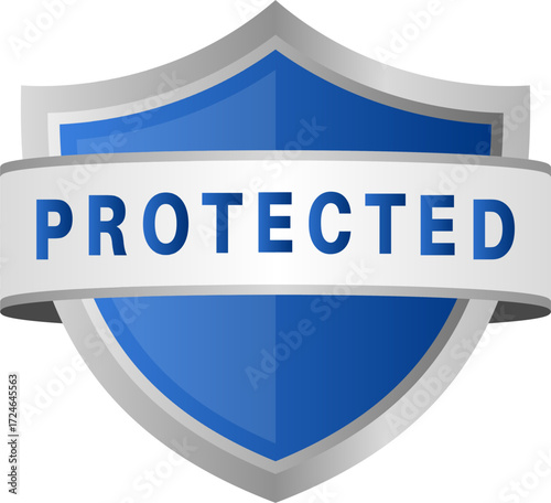 metal shield vector. symbol, protection, security, protected