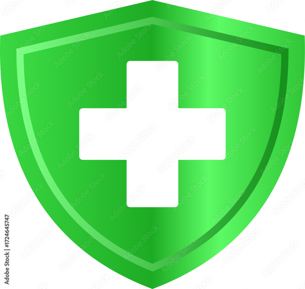 Fototapeta premium Shield icon vector. symbol, health, protection, protected, immunity