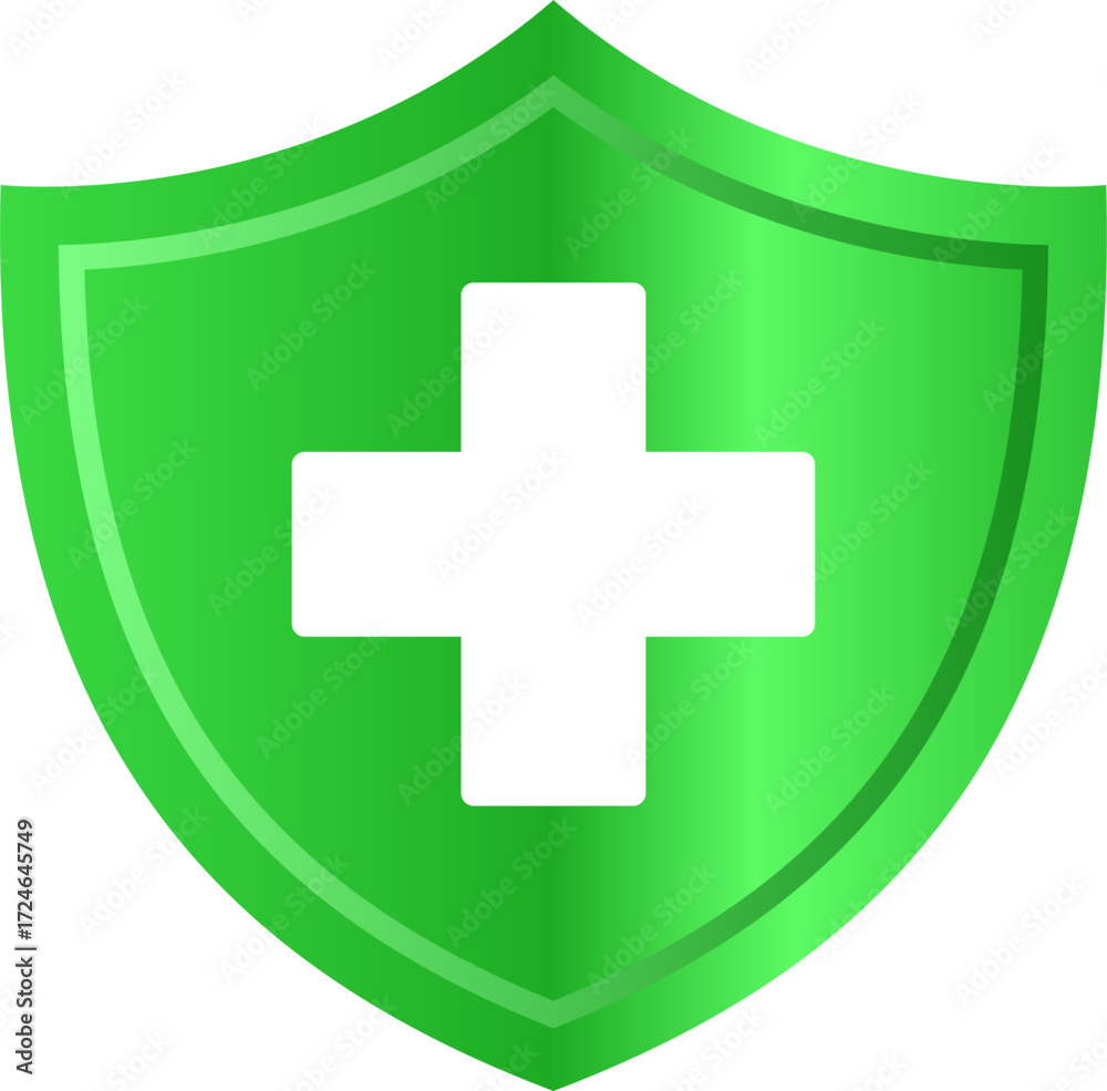 Fototapeta premium Shield icon vector. symbol, health, protection, protected, immunity