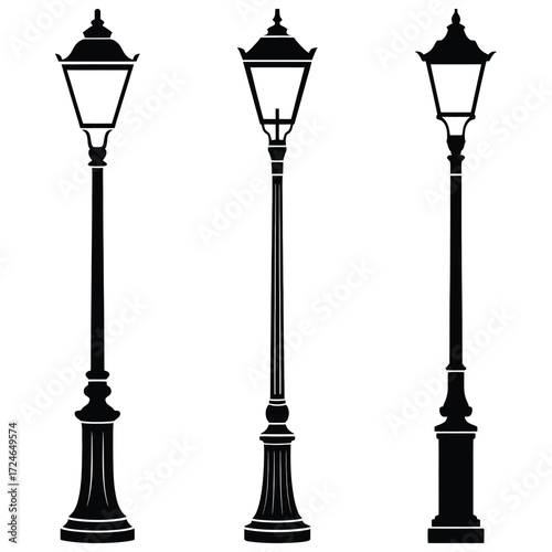 street lamp vector