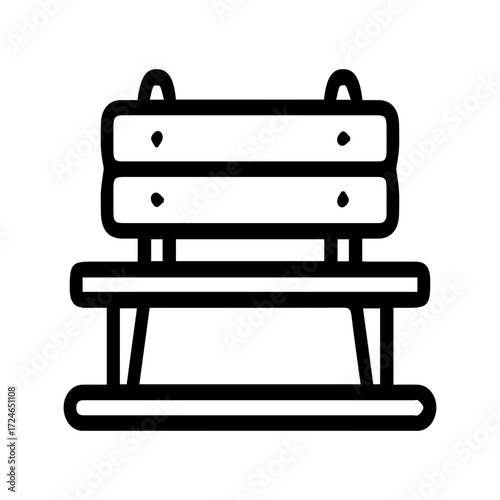 Park Wooden Bench Icon