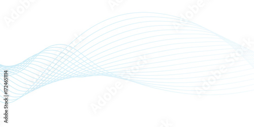 Abstract vector background with blue wavy lines. Blue wave background. Blue lines vector illustration. Curved wave. Abstract wave element for design.