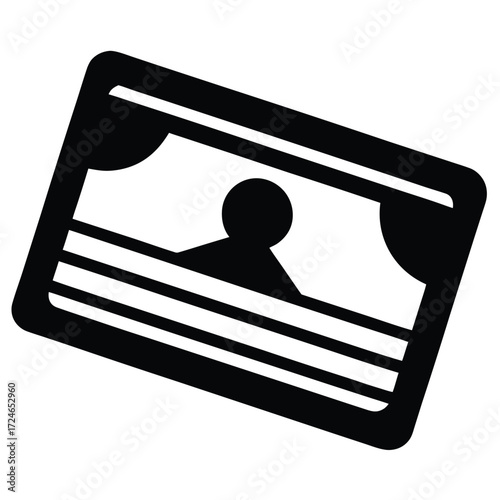 card membership vector icon on white background