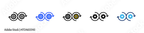 Devops Saas Icon Collection With Multiple Styles