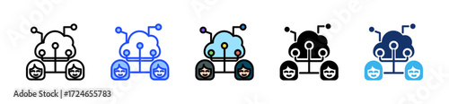 Multi Tenant Platform Icon Collection With Multiple Styles