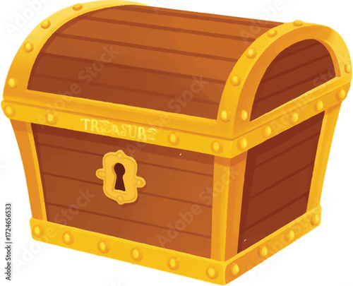 treasure chest isolated on white