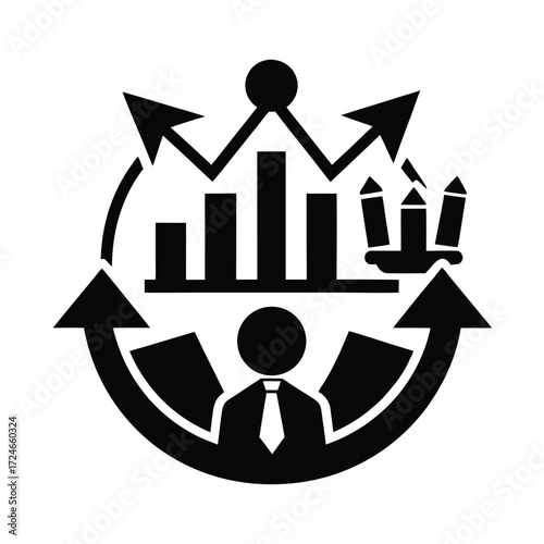 Business Success Strategy Background Icon