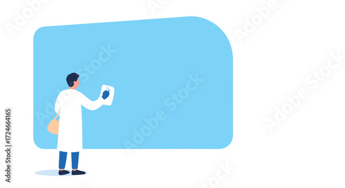 Medical Professional's Insight: A medical professional meticulously reviews a document, offering a glimpse into the world of healthcare, where precision and dedication define every interaction.