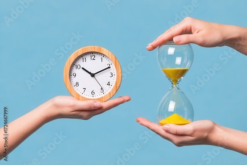 Time management strategies office setting image colorful background close-up productivity concepts