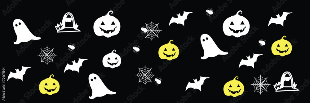 Obraz premium halloween ghosts EPS 10 