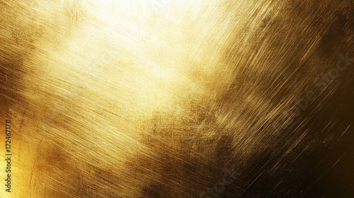 Brushed Golden Metal Surface: Warm Industrial Texture