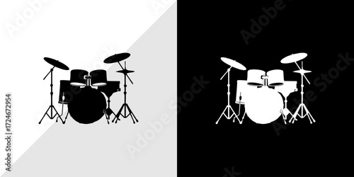 silhouettes of Drum Band